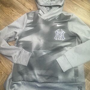 Nike Silver and Gray Yankees Hoodie